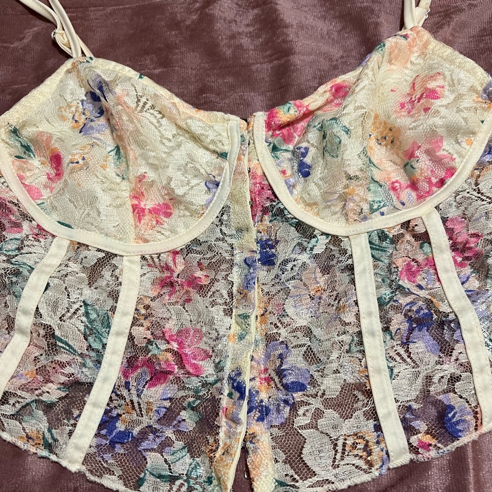 Forever 21 Multicolor Lace Top